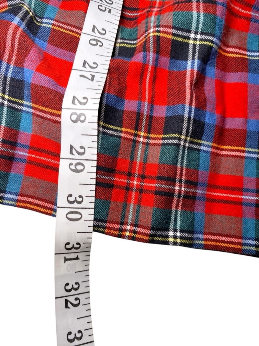 Sweater Loft Vintage Red Tartan Plaid Cotton Midi Skirt - Picture 12 of 13